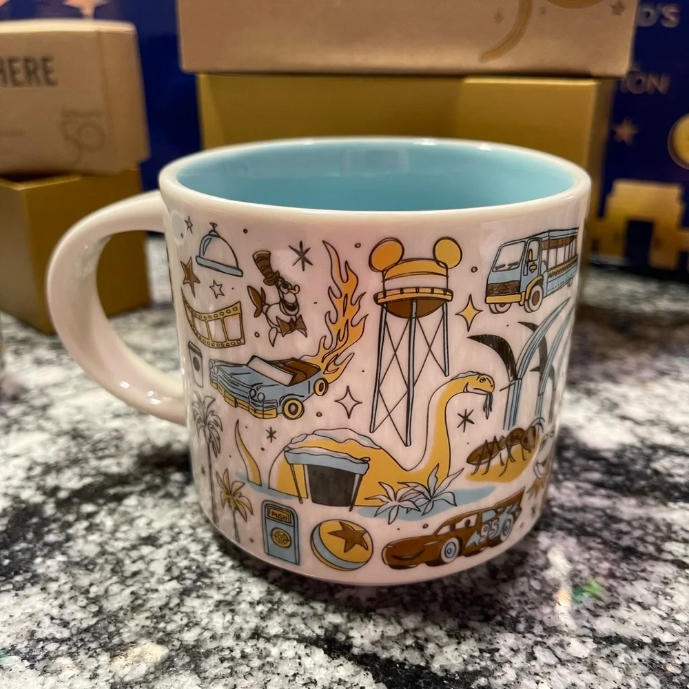 Disney 50th Anniversary Starbucks Hollywood Studios Mugs